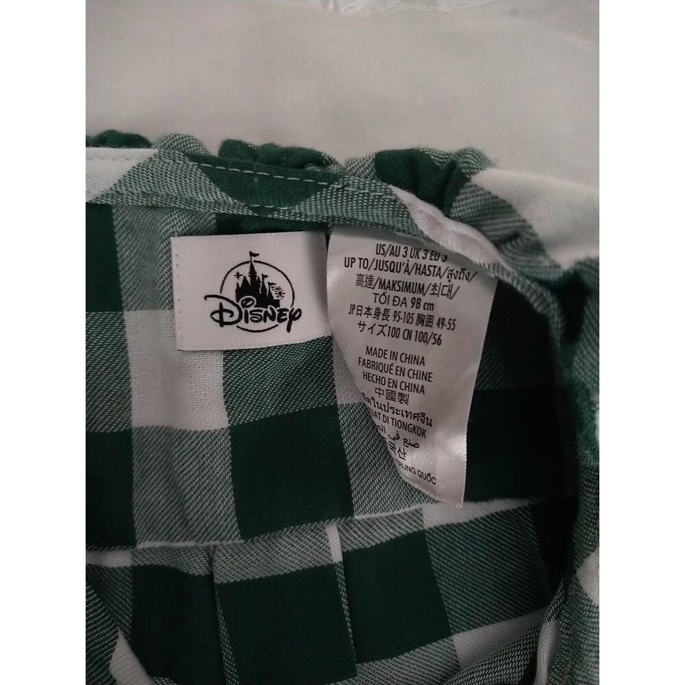 Disney Minnie Mouse Daisy Nightgown Pajamas Size 3 Plaid Check Holiday Christmas - Picture 4 of 8
